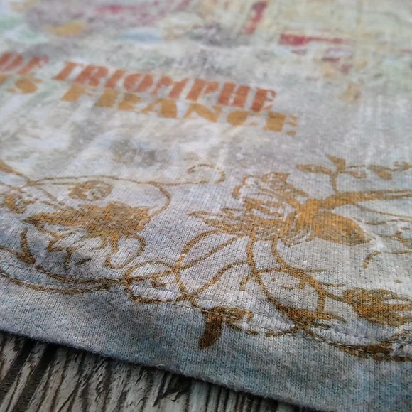 Crew Neck Short Sleeve Eccentric Pattern T-shirt Top - Picture 3 of 11